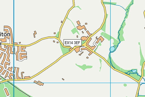 EX14 3EF map - OS VectorMap District (Ordnance Survey)