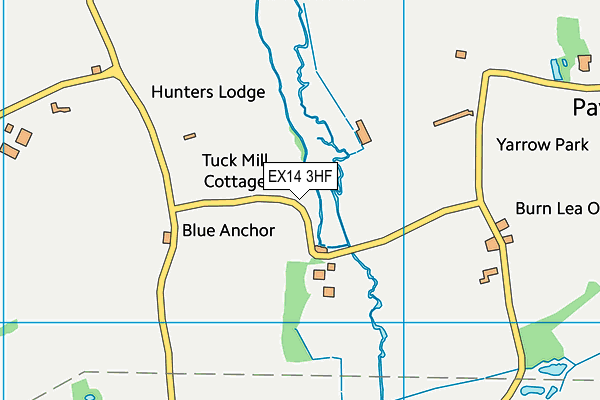 EX14 3HF map - OS VectorMap District (Ordnance Survey)