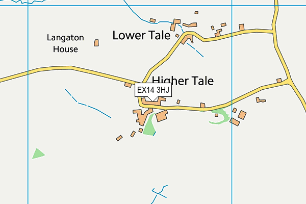 EX14 3HJ map - OS VectorMap District (Ordnance Survey)