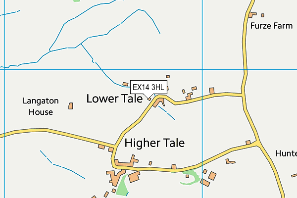 EX14 3HL map - OS VectorMap District (Ordnance Survey)