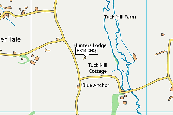 EX14 3HQ map - OS VectorMap District (Ordnance Survey)