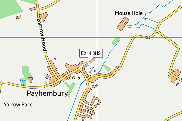 EX14 3HS map - OS VectorMap District (Ordnance Survey)