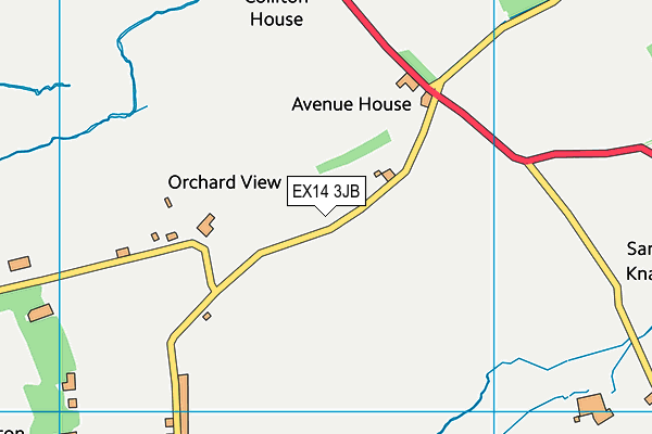 EX14 3JB map - OS VectorMap District (Ordnance Survey)