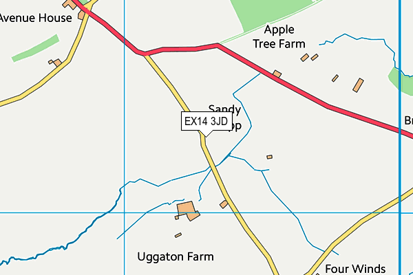 EX14 3JD map - OS VectorMap District (Ordnance Survey)