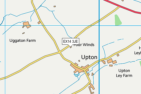 EX14 3JE map - OS VectorMap District (Ordnance Survey)