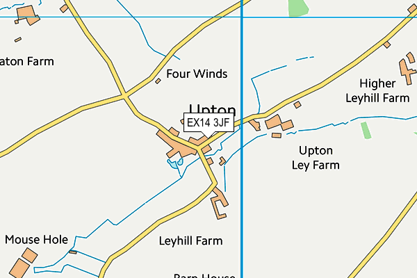 EX14 3JF map - OS VectorMap District (Ordnance Survey)