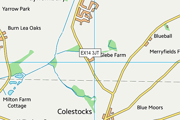 EX14 3JT map - OS VectorMap District (Ordnance Survey)