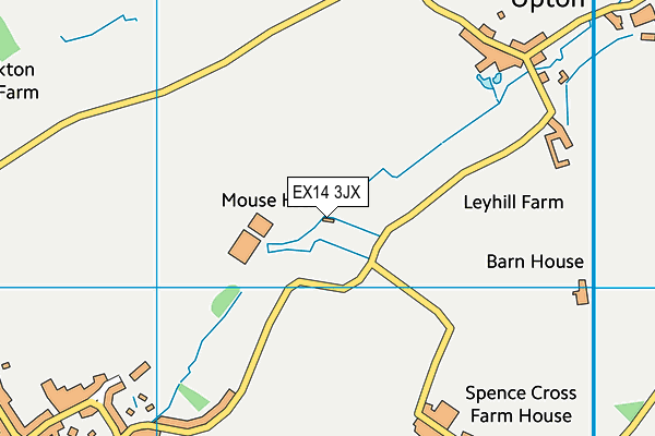 EX14 3JX map - OS VectorMap District (Ordnance Survey)