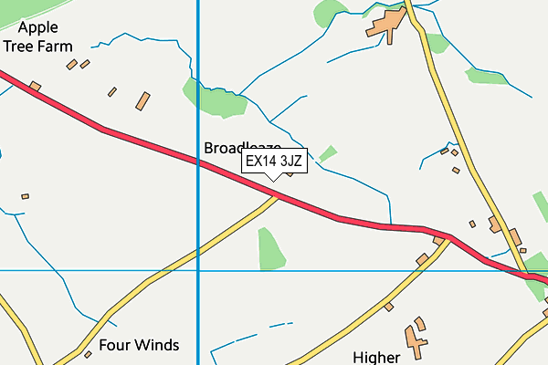 EX14 3JZ map - OS VectorMap District (Ordnance Survey)