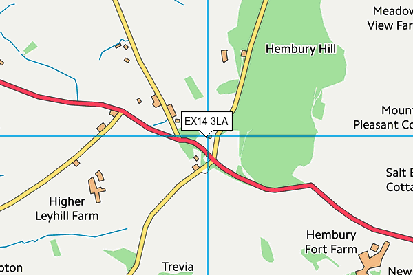 EX14 3LA map - OS VectorMap District (Ordnance Survey)