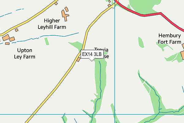 EX14 3LB map - OS VectorMap District (Ordnance Survey)