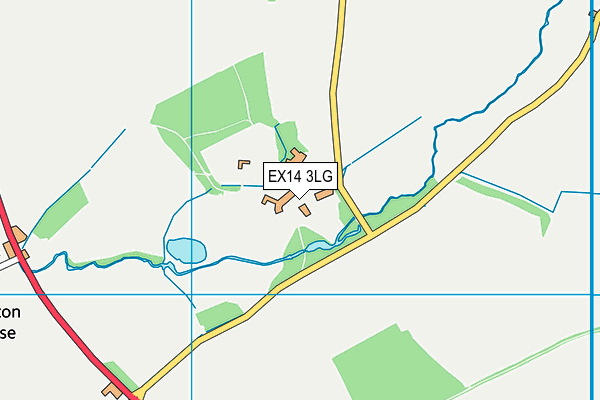 EX14 3LG map - OS VectorMap District (Ordnance Survey)