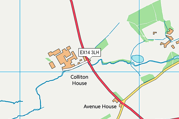 EX14 3LH map - OS VectorMap District (Ordnance Survey)