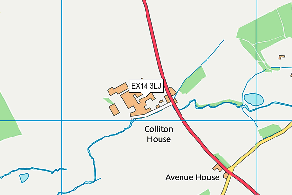 EX14 3LJ map - OS VectorMap District (Ordnance Survey)