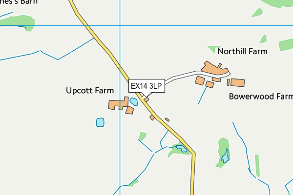 EX14 3LP map - OS VectorMap District (Ordnance Survey)