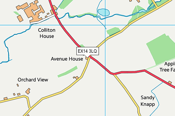 EX14 3LQ map - OS VectorMap District (Ordnance Survey)