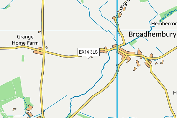 EX14 3LS map - OS VectorMap District (Ordnance Survey)
