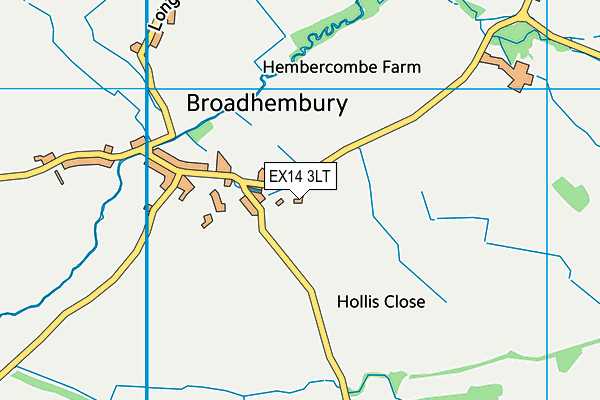 EX14 3LT map - OS VectorMap District (Ordnance Survey)