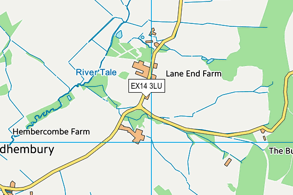 EX14 3LU map - OS VectorMap District (Ordnance Survey)