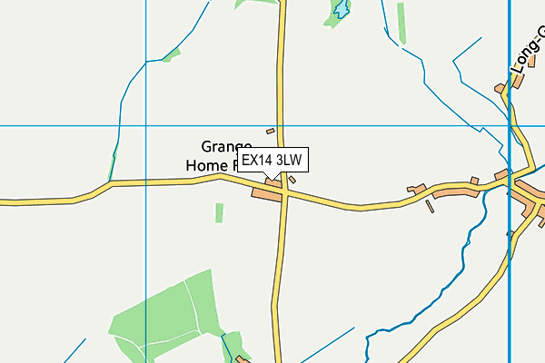 EX14 3LW map - OS VectorMap District (Ordnance Survey)