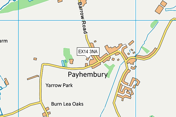 EX14 3NA map - OS VectorMap District (Ordnance Survey)