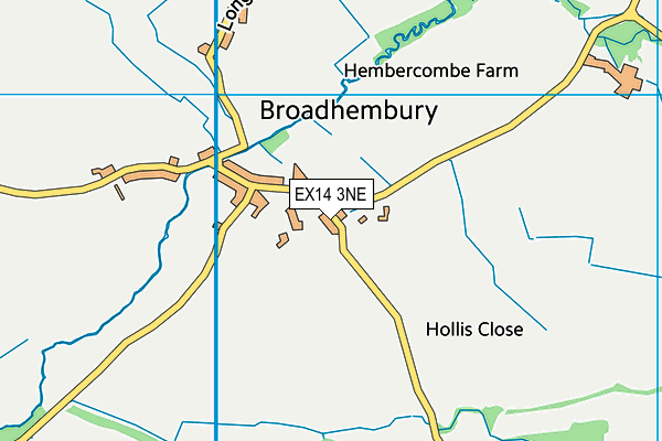 EX14 3NE map - OS VectorMap District (Ordnance Survey)