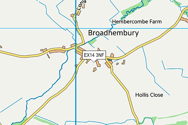 Broadhembury Church of England Primary School map (EX14 3NF) - OS VectorMap District (Ordnance Survey)