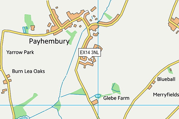 EX14 3NL map - OS VectorMap District (Ordnance Survey)