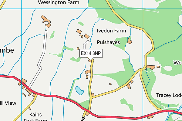 EX14 3NP map - OS VectorMap District (Ordnance Survey)