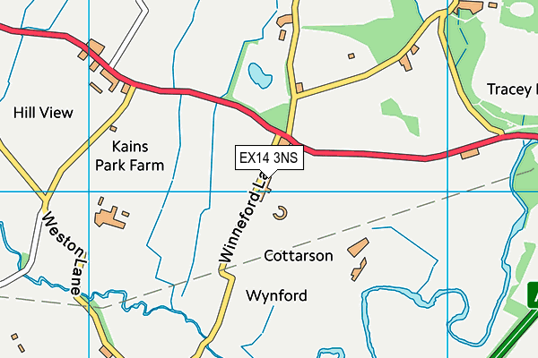 EX14 3NS map - OS VectorMap District (Ordnance Survey)