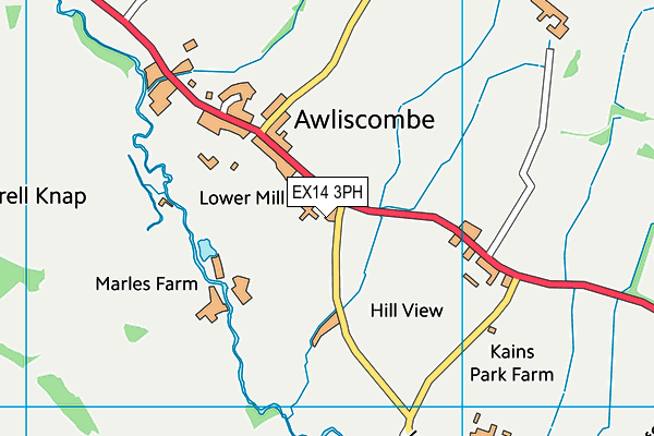 EX14 3PH map - OS VectorMap District (Ordnance Survey)