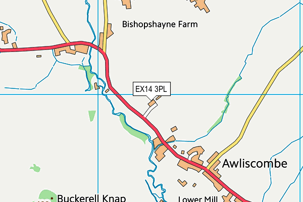 EX14 3PL map - OS VectorMap District (Ordnance Survey)