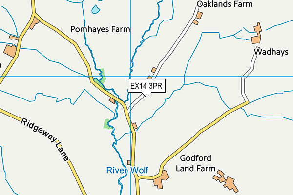 EX14 3PR map - OS VectorMap District (Ordnance Survey)