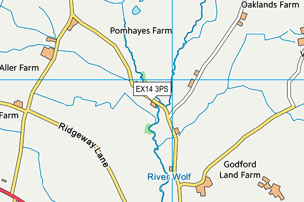 EX14 3PS map - OS VectorMap District (Ordnance Survey)