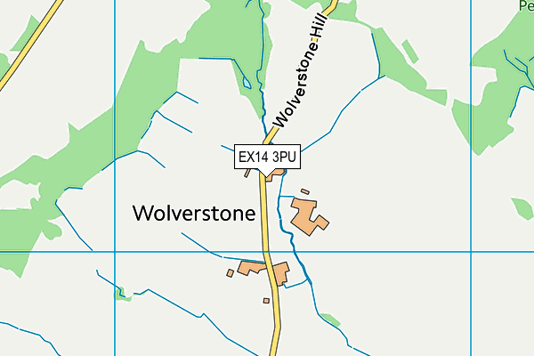 EX14 3PU map - OS VectorMap District (Ordnance Survey)