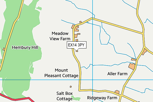 EX14 3PY map - OS VectorMap District (Ordnance Survey)