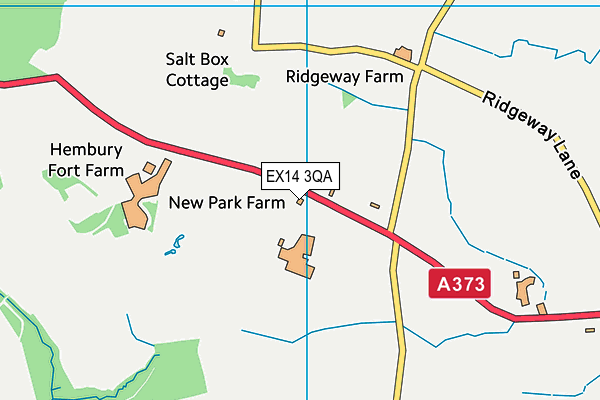 EX14 3QA map - OS VectorMap District (Ordnance Survey)