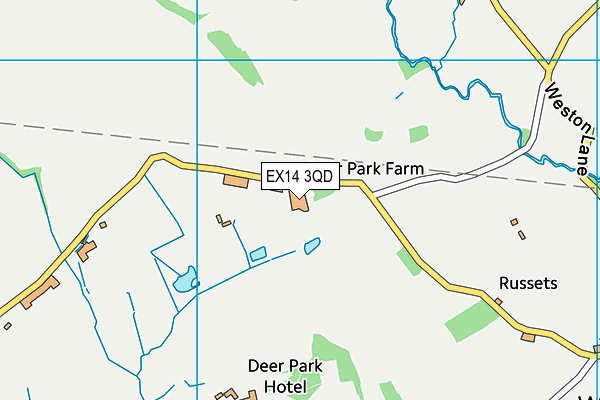 EX14 3QD map - OS VectorMap District (Ordnance Survey)