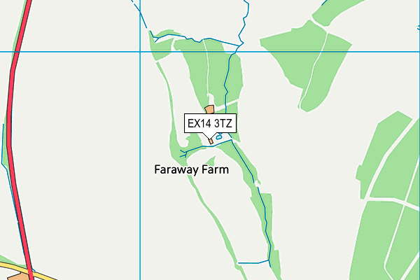 EX14 3TZ map - OS VectorMap District (Ordnance Survey)