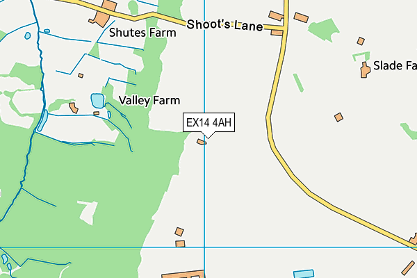 EX14 4AH map - OS VectorMap District (Ordnance Survey)