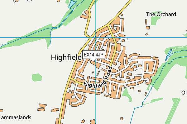 EX14 4JP map - OS VectorMap District (Ordnance Survey)