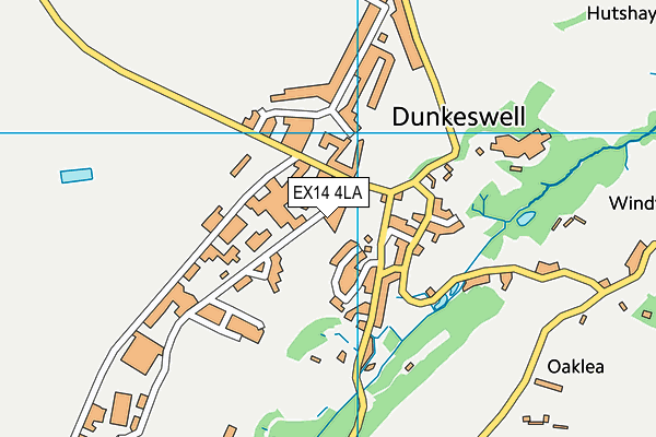 EX14 4LA map - OS VectorMap District (Ordnance Survey)