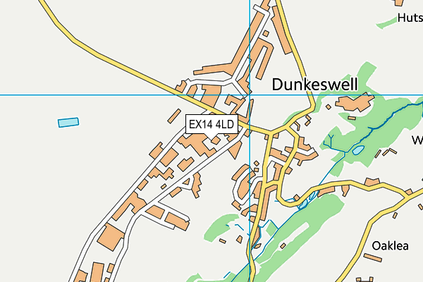 EX14 4LD map - OS VectorMap District (Ordnance Survey)