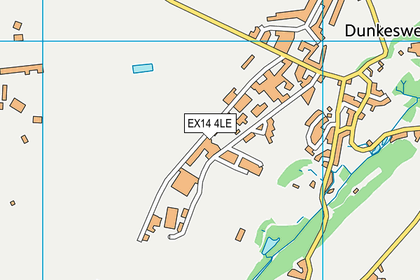 EX14 4LE map - OS VectorMap District (Ordnance Survey)