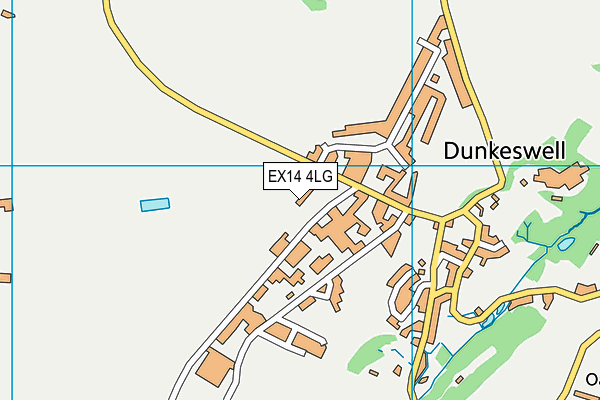 EX14 4LG map - OS VectorMap District (Ordnance Survey)