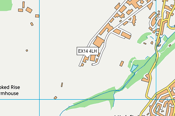 EX14 4LH map - OS VectorMap District (Ordnance Survey)