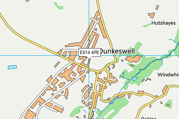 EX14 4PE map - OS VectorMap District (Ordnance Survey)