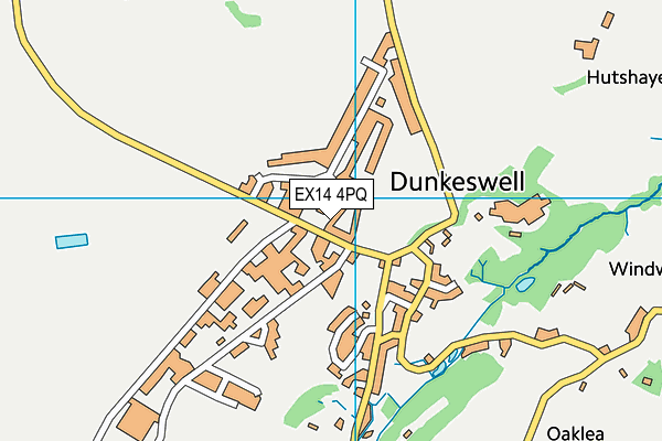 EX14 4PQ map - OS VectorMap District (Ordnance Survey)