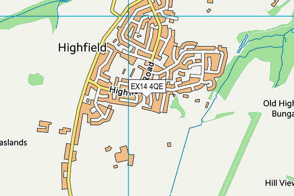 EX14 4QE map - OS VectorMap District (Ordnance Survey)