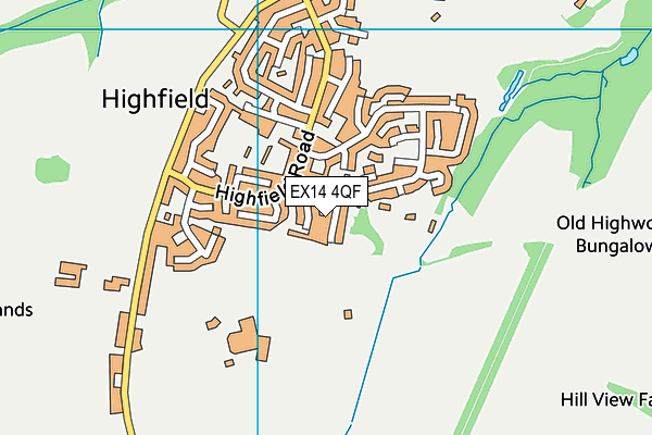 EX14 4QF map - OS VectorMap District (Ordnance Survey)